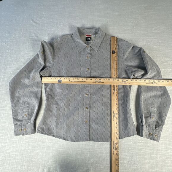 The North Face Womens Long Sleeve Button Down Fitted Shirt Side Pocket Sz Large - Picture 5 of 11